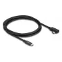 Kabel DELOCK Koaxial USB4 Gen 3x2 40 Gbps USB-C auf USB-C gewinkelt links/rechts PD 3.1 240W 2 m