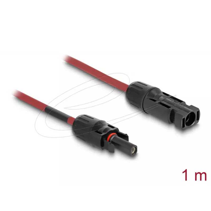 Kabel DELOCK 90973 DL4 Solarkabel 6 mm² 1 m rot/schwarz Stecker auf Buchse 1000 V DC