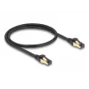 Netzwerkkabel DeLOCK RJ45 Cat.6A Stecker auf Stecker S/FTP 0,5 m Schwarz