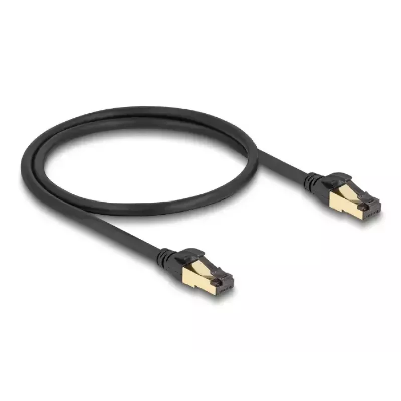 Netzwerkkabel DeLOCK RJ45 Cat.6A Stecker auf Stecker S/FTP 0,5 m Schwarz