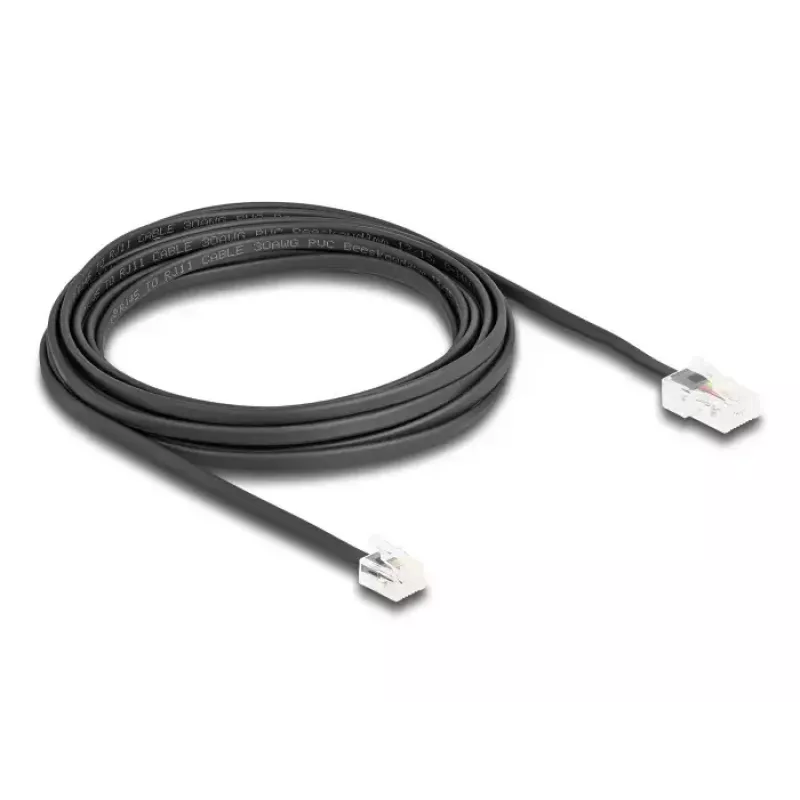 DeLOCK 88038 Telefonkabel 5 m Schwarz RJ-45 RJ-11