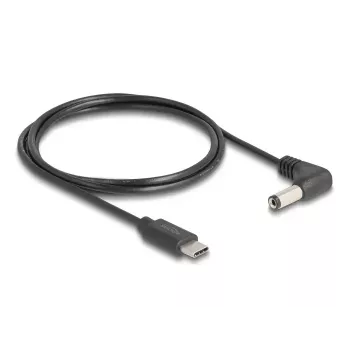 DeLOCK 85398 Stromkabel Schwarz 1,5 m USB C 5,5 x 2,1 mm