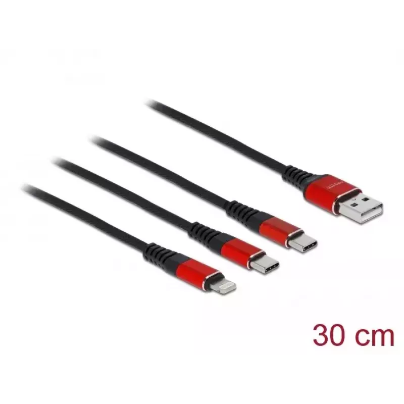 USB-Ladekabel 3-in-1 DeLOCK 86708