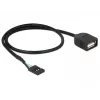 USB-Kabel DeLOCK 83825 USB 2.0 0,4 m Schwarz