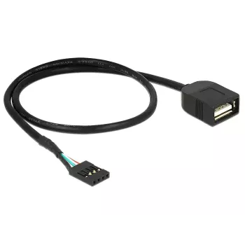 USB-Kabel DeLOCK 83825 USB 2.0 0,4 m Schwarz