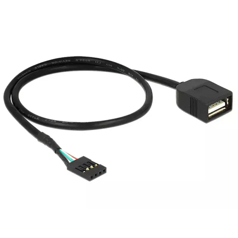 USB-Kabel DeLOCK 83825 USB 2.0 0,4 m Schwarz