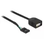 USB-Kabel DeLOCK 83825 USB 2.0 0,4 m Schwarz