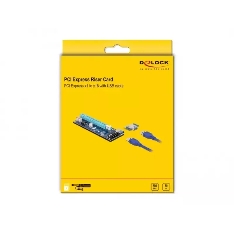 Riser Card PCI Express x1 auf x16 DeLOCK 41430