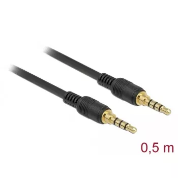 Audiokabel DeLOCK 85592 0,5 m 3,5 mm Schwarz