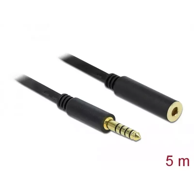 Audio-Kabel DeLOCK 85799 5m 4,4mm Schwarz