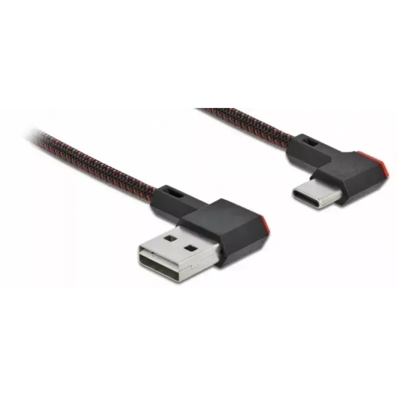 USB-Kabel Typ-A Stecker auf USB Typ-C Stecker abgewinkelt links/rechts 1,5 m DeLOCK 85282