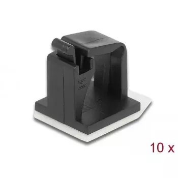 Kabelhalter DeLOCK 60247 selbstklebend schwarz 10 Stück