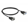 Serielles Kabel DeLOCK 86578 Schwarz 1 m RS-232 Sub-D9
