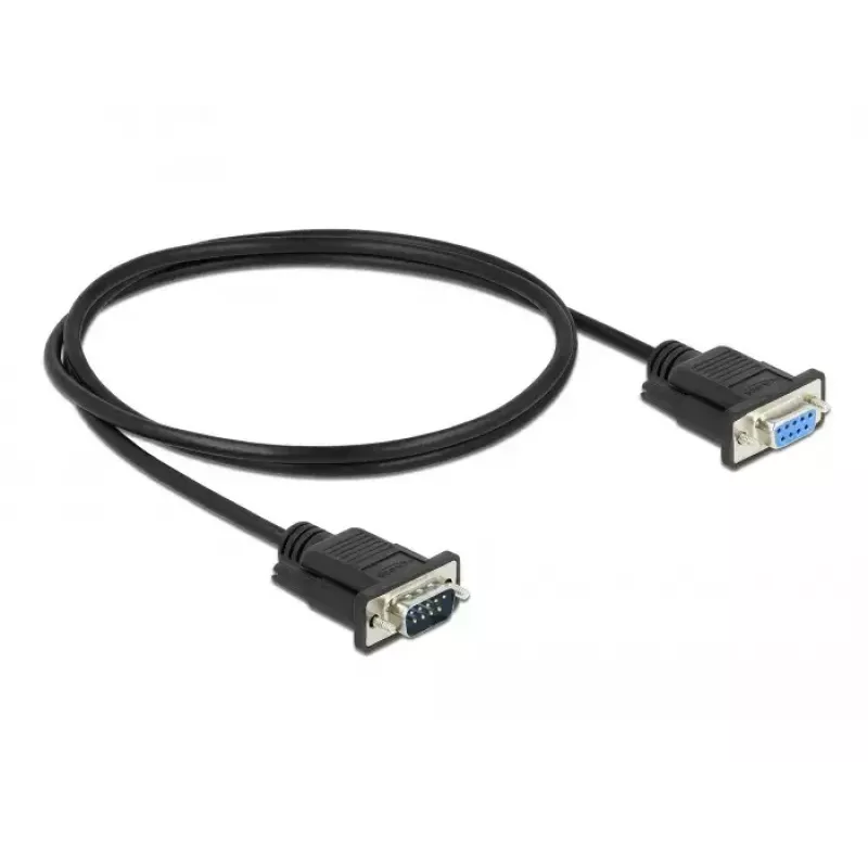 Serielles Kabel DeLOCK 86578 Schwarz 1 m RS-232 Sub-D9