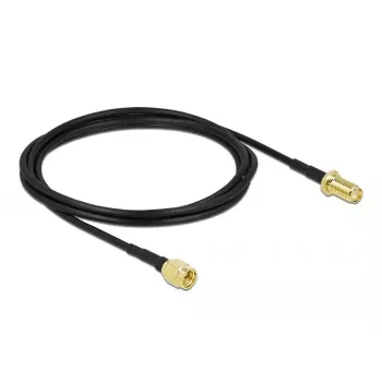 Antennenkabel DeLOCK SMA-Stecker auf SMA-Buchse LMR/CFD100 2 m
