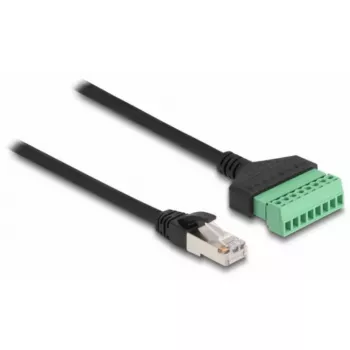 DeLOCK RJ45-Kabel Cat.6 Stecker auf Klemmleistenadapter 1 m 2-teilig