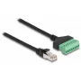 DeLOCK RJ45-Kabel Cat.6 Stecker auf Klemmleistenadapter 1 m 2-teilig