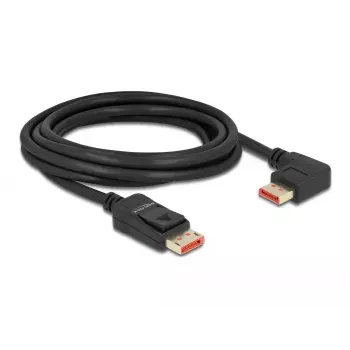 DisplayPort-Kabel DeLOCK 87048 8K 60Hz 3m Stecker auf Stecker 90° links abgewinkelt