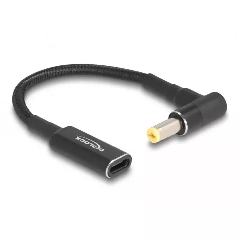 DeLOCK Adapterkabel USB Type-C Buchse auf Acer 5,5 x 1,7 mm Stecker 90° 15 cm