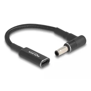 DeLOCK Adapterkabel USB-Type-C-Buchse auf Samsung 5,5 x 3,0 mm Stecker 90° abgewinkelt 15 cm