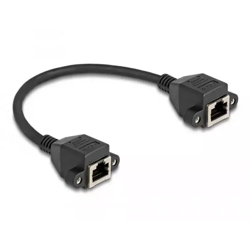 DeLOCK RJ50-Verlängerungskabel Buchse auf Buchse S/FTP 0,25 m schwarz