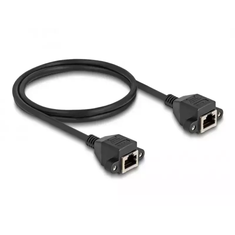 DeLOCK RJ50 Verlängerungskabel Buchse auf Buchse S/FTP 1 m schwarz
