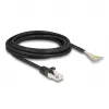 DeLOCK Kabel RJ50 Stecker auf offene Drahtenden S/FTP 3 m schwarz