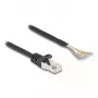 DeLOCK Kabel RJ50 Stecker auf offene Drahtenden S/FTP 3 m schwarz