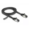 Netzwerkkabel DeLOCK RJ45 Flach-Patchkabel Stecker auf Stecker Cat.8.1 1 m schwarz