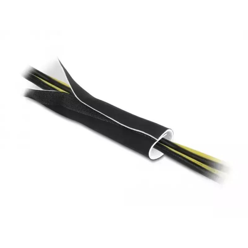 DeLOCK Kabelhülse Neopren flexibel 1,5 m x 135 mm schwarz/weiß