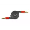 Audiokabel DeLOCK 85369 0,9 m 3,5 mm Stecker auf Stecker Schwarz Rot vergoldet