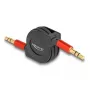 Audiokabel DeLOCK 85369 0,9 m 3,5 mm Stecker auf Stecker Schwarz Rot vergoldet
