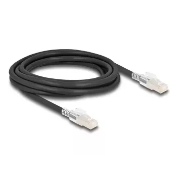 Netzwerkkabel DELOCK 80257 — Cat6a S/FTP (S‑STP), RJ‑45 auf RJ‑45, 3 m, schwarz