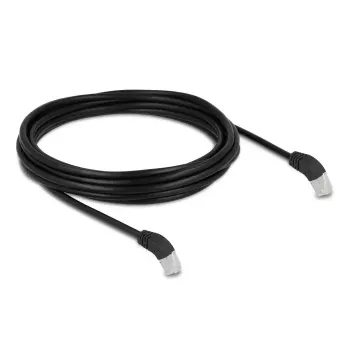 DeLOCK RJ45-Netzwerkkabel Cat.6A S/FTP 45° nach unten abgewinkelt 5 m schwarz