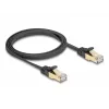 Netzwerkkabel DeLOCK RJ45 Flach 1m Cat6A Schwarz