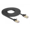 Netzwerkkabel DeLOCK RJ45 flach 5m Cat6A Schwarz