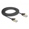 Netzwerkkabel DeLOCK RJ45 Flach 3m Cat6A Schwarz