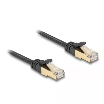 Netzwerkkabel DeLOCK RJ45 Flach 3m Cat6A Schwarz
