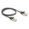 Netzwerkkabel DeLOCK RJ45 Flach 0,5 m Cat.6A schwarz
