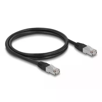 Netzwerkkabel DeLOCK RJ45 Cat.6A S/FTP 1m Schwarz