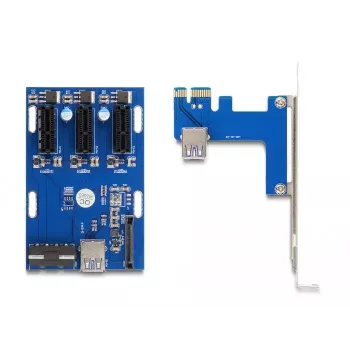 DeLOCK Riser Card PCI Express x1 auf 3 x PCIe x1 50 cm USB-Kabel