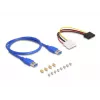 DeLOCK Riser Card PCI Express x1 auf 3 x PCIe x1 50 cm USB-Kabel