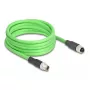 Netzwerkkabel DeLOCK M12 Kabel X-kodiert 8-polig Stecker auf Buchse PUR (TPU) 1 m