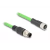 Netzwerkkabel DeLOCK M12 Kabel A-codiert 8-polig Stecker auf Buchse PUR (TPU) 5 m