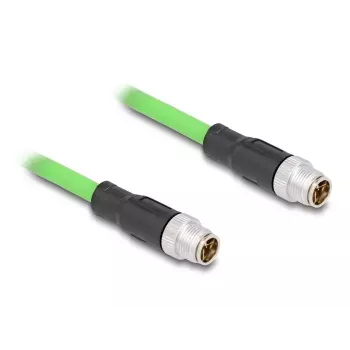 Netzwerkkabel DeLOCK M12 Kabel X-kodiert 8-polig Stecker auf Stecker PUR (TPU) 2 m