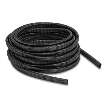 DeLOCK Kabelschutzschlauch aus Kunststoff oval 13,6 x 6,3 mm 10 m schwarz