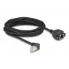 DeLOCK Netzwerk-Verlängerungskabel S/FTP RJ45 90° gewinkelt auf RJ45 Cat.6A 5 m schwarz