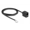 DeLOCK Telefonkabel RJ11-Stecker auf RJ45-Buchse schwarz 2 m