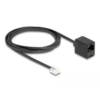 DeLOCK Telefonkabel RJ11-Stecker auf RJ45-Buchse schwarz 2 m