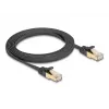 Netzwerkkabel DeLOCK RJ45 Flach Cat.6A 2m Schwarz